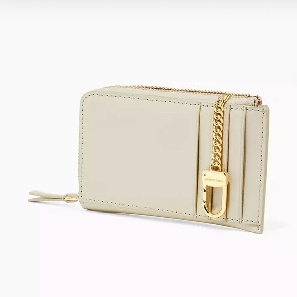 The J Marc Top Zip Multi Wallet- Cream/ Cotton - Picture 3 of 4